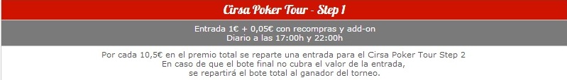 Registrate en la sala de poker Cirsa y recibe tu bono de binevenida