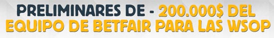 Torneo WSOP 2012 Betfair